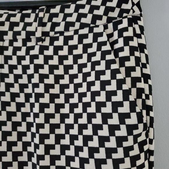 Joie Rosmira Black and White Houndstooth Design Ankle Trousers Size 4 - Picture 3 of 6